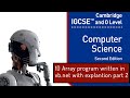 1D array explanation part 2 using input array elements, Cambridge O levels Computer Science