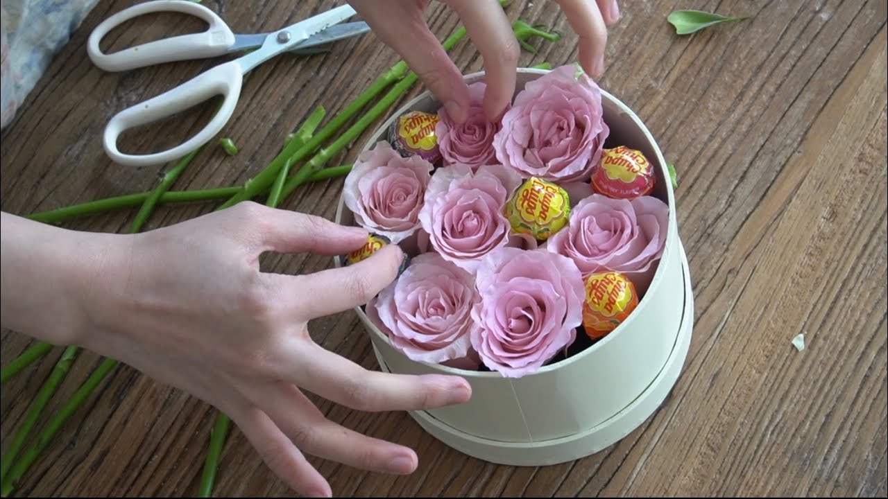 화이트데이 사탕 플라워박스/ Candy flower box for white day YouTube