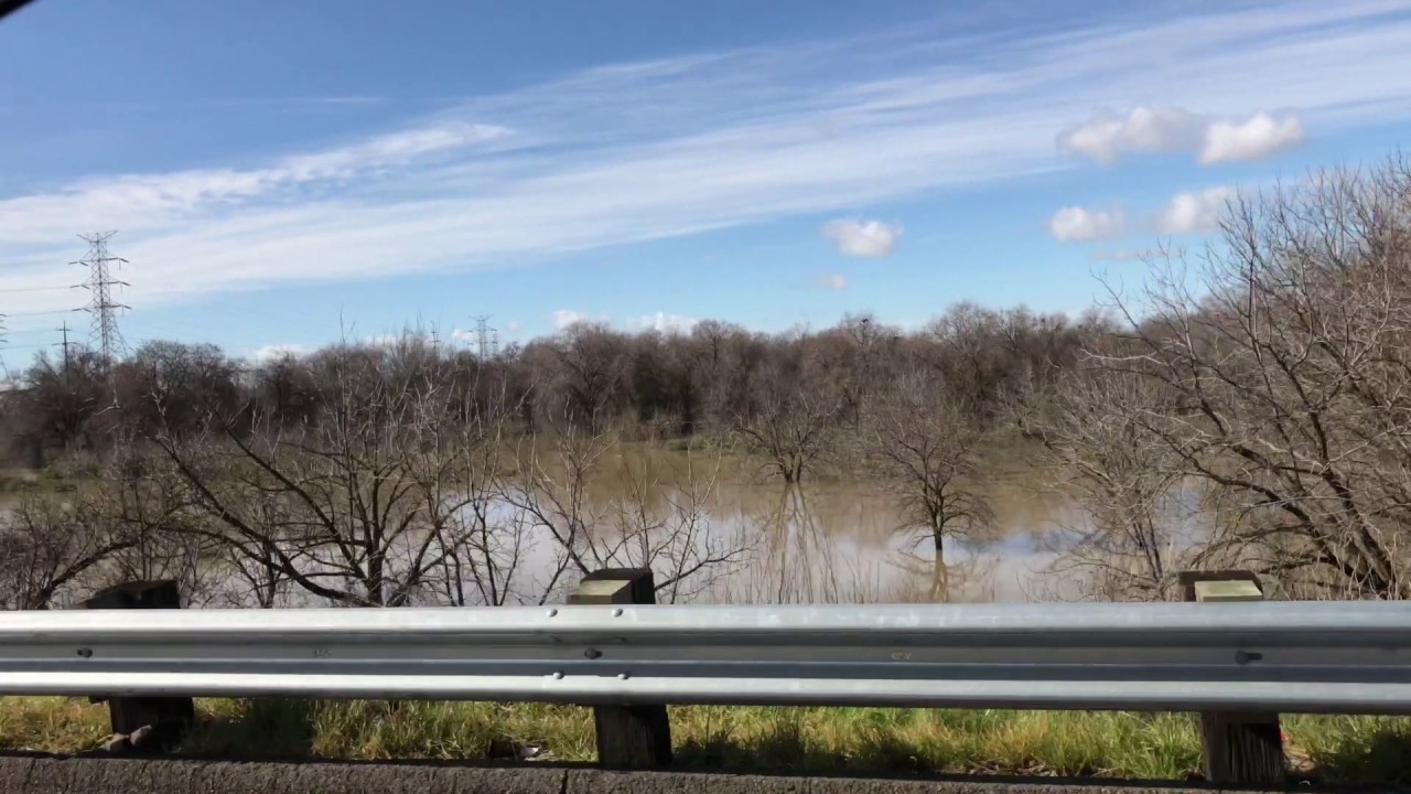 American River Overflowing its banks Feb. 10, 2017. Sacramento YouTube