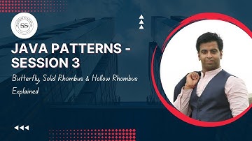 ✨ Java Patterns Session 3 || Butterfly, Solid Rhombus & Hollow Rhombus Explained 🚀