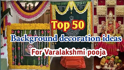 Varalakshmi vratam background decoration ideas||Traditional backdrop designs and ideas at home