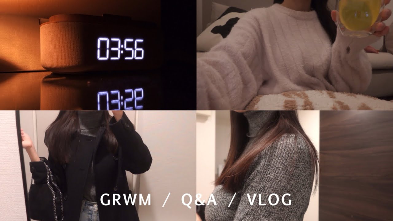 【4時起き大学生の朝】GRWM、Q&A、展示会までの1日密着🤍