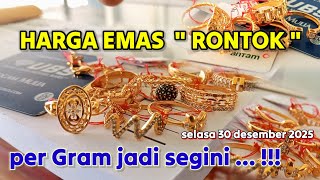 GOLD PRICES FALL ON TUESDAY, DECEMBER 30, 2025 ✓ GOLD JEWELRY PRICES ✓ ANTAM ✓ UBS GOLD ✓ 24K GOLD