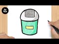 #832 How to Draw a Trash Can - Easy Drawing Tutorial