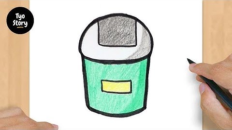 #832 How to Draw a Trash Can - Easy Drawing Tutorial