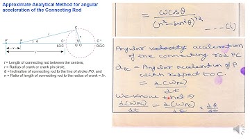 Angular acceleration of connecting rod (Analytical Method)