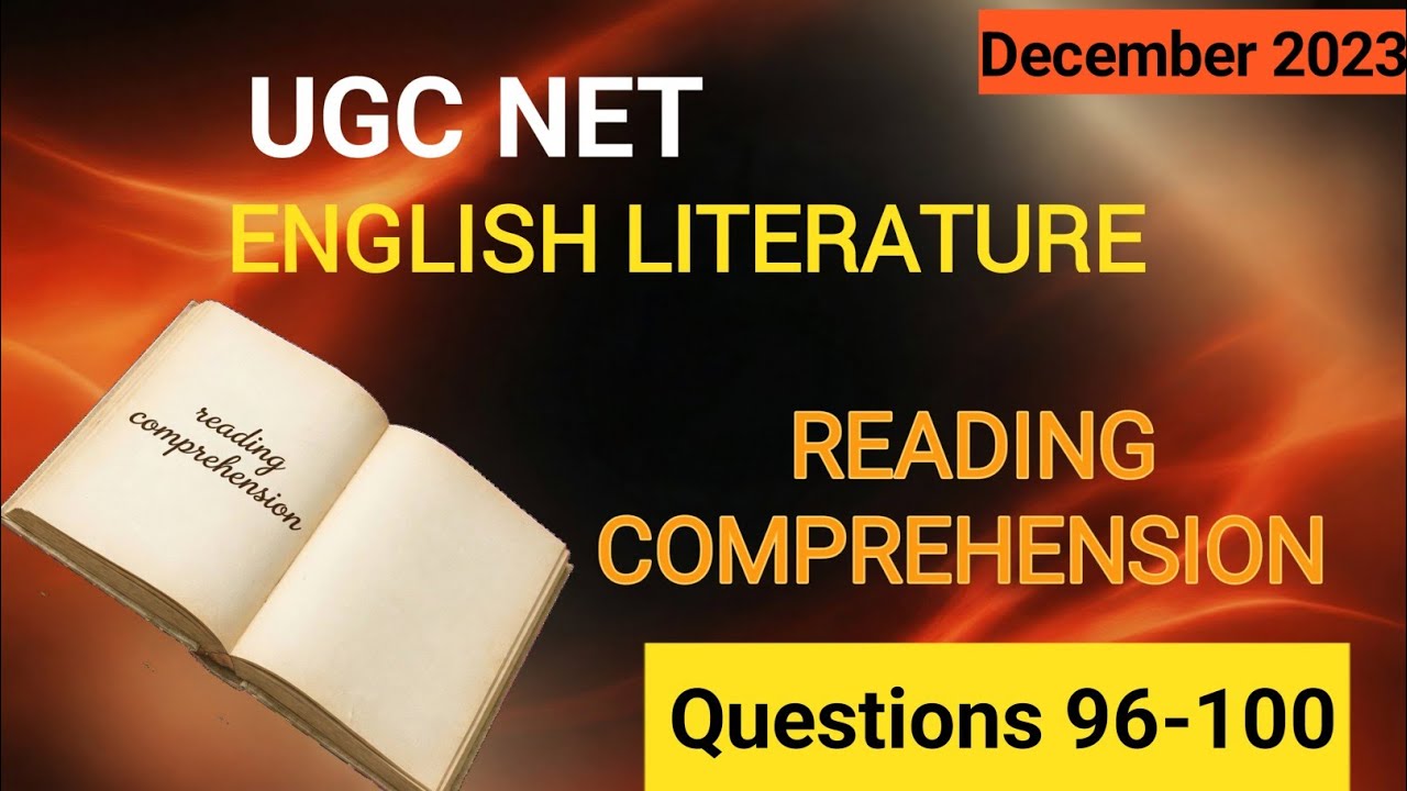 Q 96-100 Reading comprehension ugc net English literature pyq with answer key| #ugcnet #ugcnetpyq 