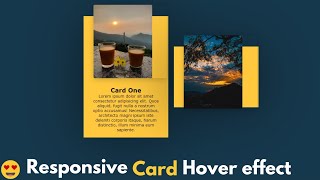 Responsive Card Hover Effect using only HTML  and CSS| Card Hover Effect ✨