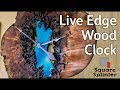 Resin & Live Edge Wood Slice Clock | Woodworking Art Projects
