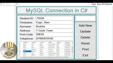 How to Connect to MySQL Database in C# - Part 3  of 3