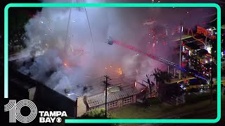 Crews battle fire at Tampa restaurant