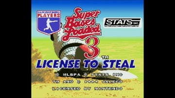 Super Bases Loaded 3 - License to Steal - Super Nintendo Entertainment System - Intro & Title Screen