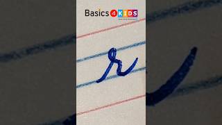 cursive small letter r small cursive letter r small letter r in cursive handwriting Basics4Kids