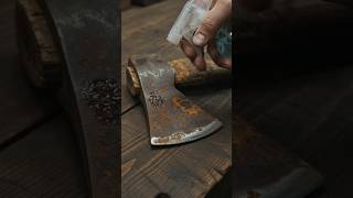 Rusty Hatchet Restoration! 🪓 Most Satisfying Rust Removal Ever #shorts