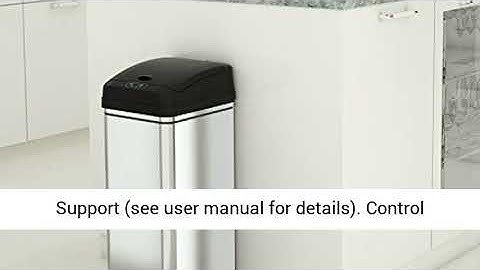 iTouchless 13 Gallon Automatic Trash Can with Odor-Absorbing Filter and Lid Lock, Black/Stainless