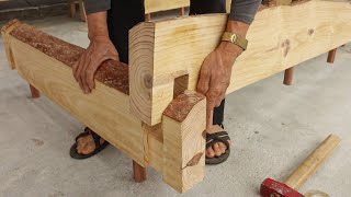 Create A Sturdy & Easily Removable Bed With Simple Joints From Solid Wood // Monolithic Woodworking