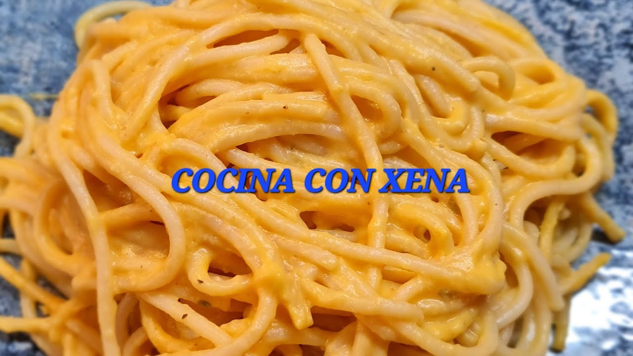 Espaguetis con calabaza asada, en Thermomix