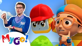 Blippi Wonders | Cranes at the Construction Site! + MORE! | MyGo! Sign Language For Kids | ASL