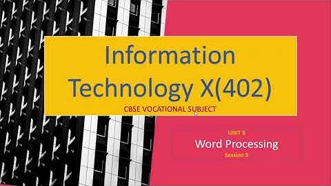 Information Technology Class X ,Unit 3-Headers& Footers,CBSE IT 402