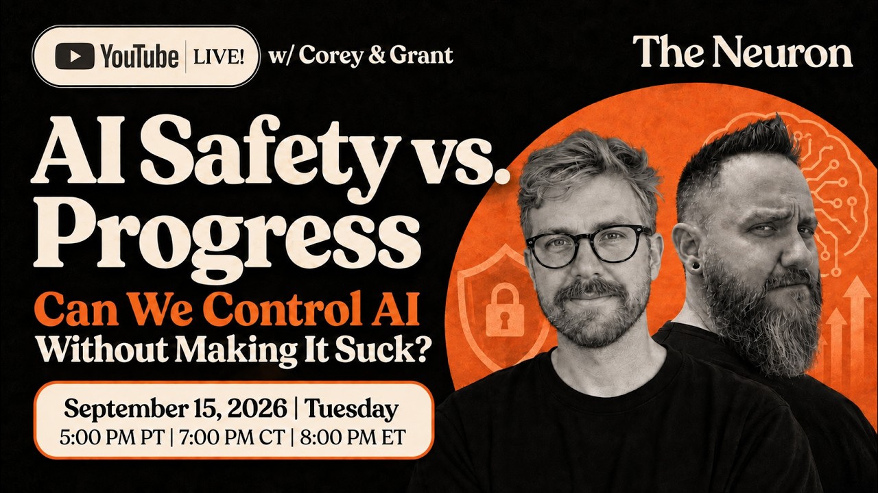 🔴 LIVE: AI Safety vs. Progress. Can We Control AI Without Making It Suck?