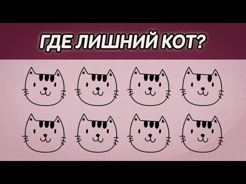 Где лишний кот? Только самый внимательный сможет пройти этот тест • Найди лишнее на картинке