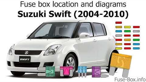 Fuse box location and diagrams: Suzuki Swift (2004-2010)