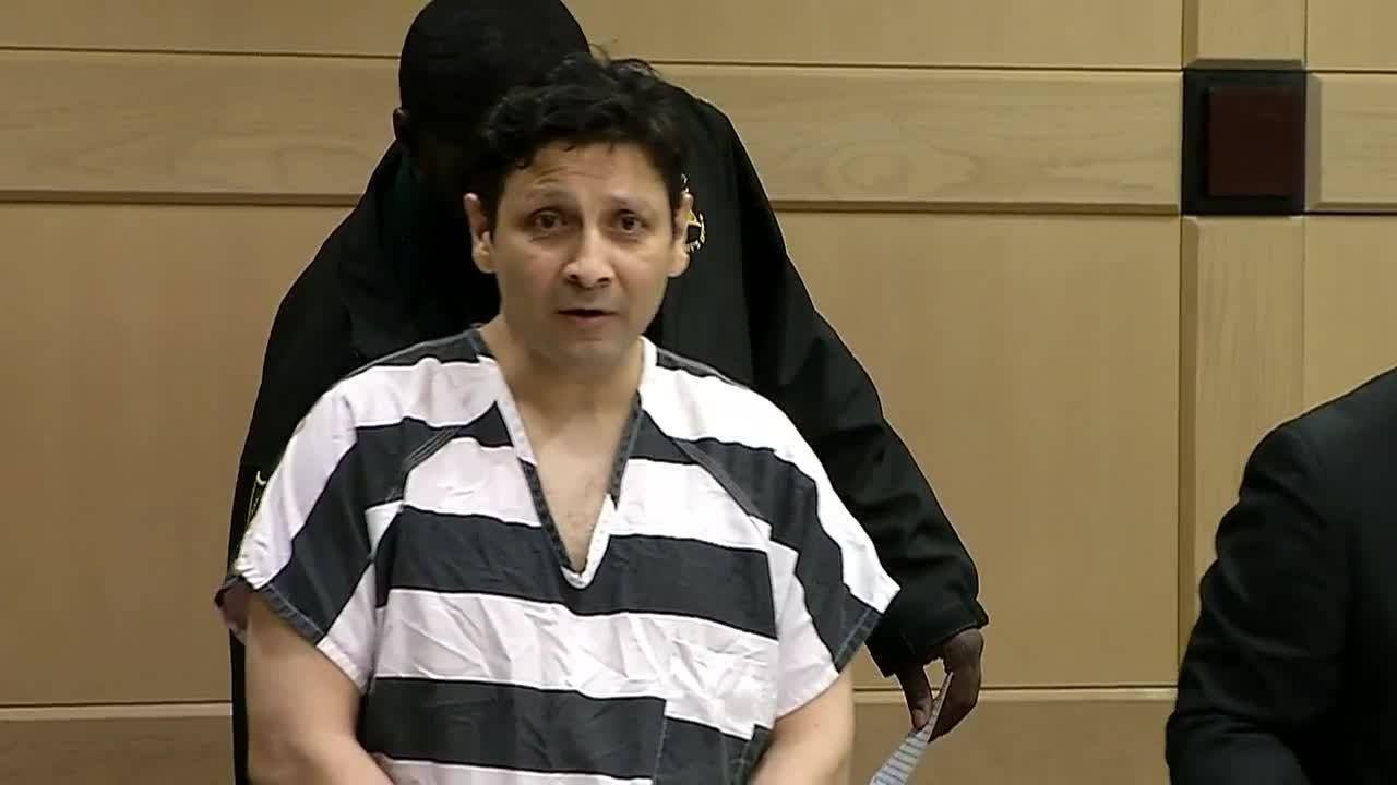 Man convicted of killing estranged wife has outburst in court - YouTube