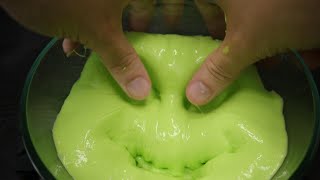 Mixing Green Nickelodeon Slime ASMR Satisfying Squishy Sounds For Relaxation And Sleep