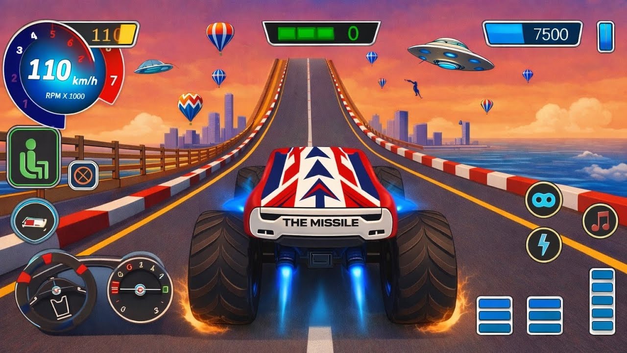 Monster Truck Mega Ramp Impossible Driver - Mega Ramp Monster Truck Racing - Android Gameplay