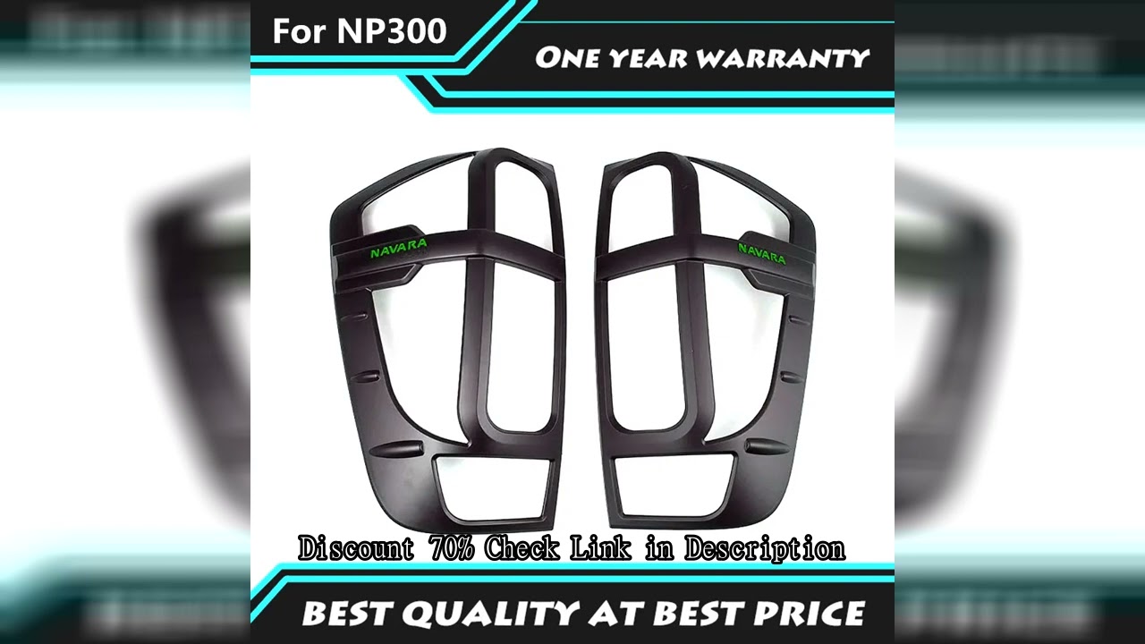 Matte black ABS car tail light cover for Nissan Navarra NP300 2015-2021 Rear Lamp cover pickup modif