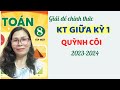 Toán 8 - Giải đề kiểm tra toán giữa học kỳ 1 năm 2023-2024 - Quỳnh Côi