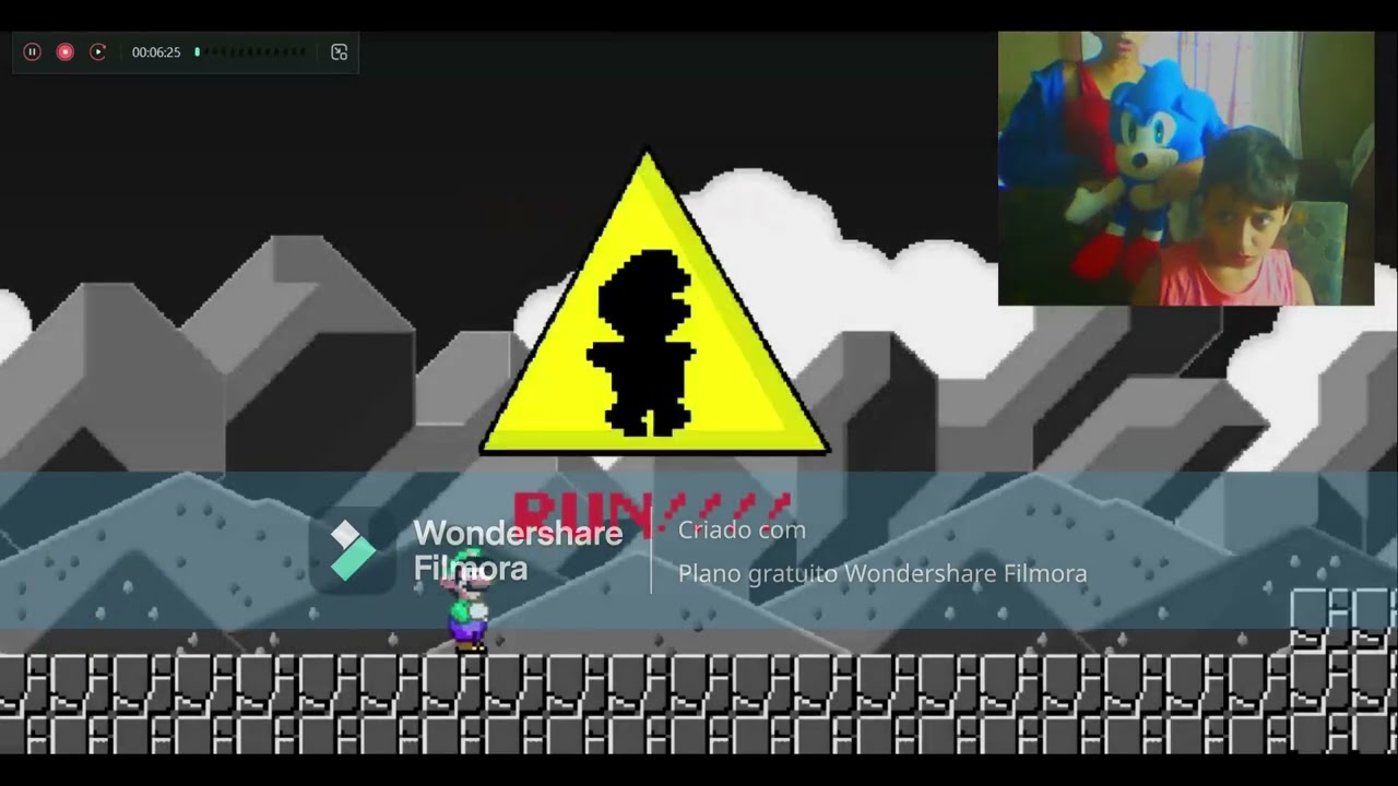 jogando um jogo de terror mario.exe