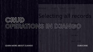 CRUD Operations in django | Simple Student Marksheet | Malayalam #16