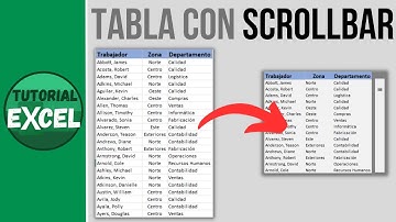 Crear TABLA CON BARRA DE DESPLAZAMIENTO en Excel