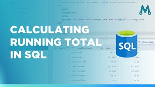 Calculate Running Total in SQL using Window Functions