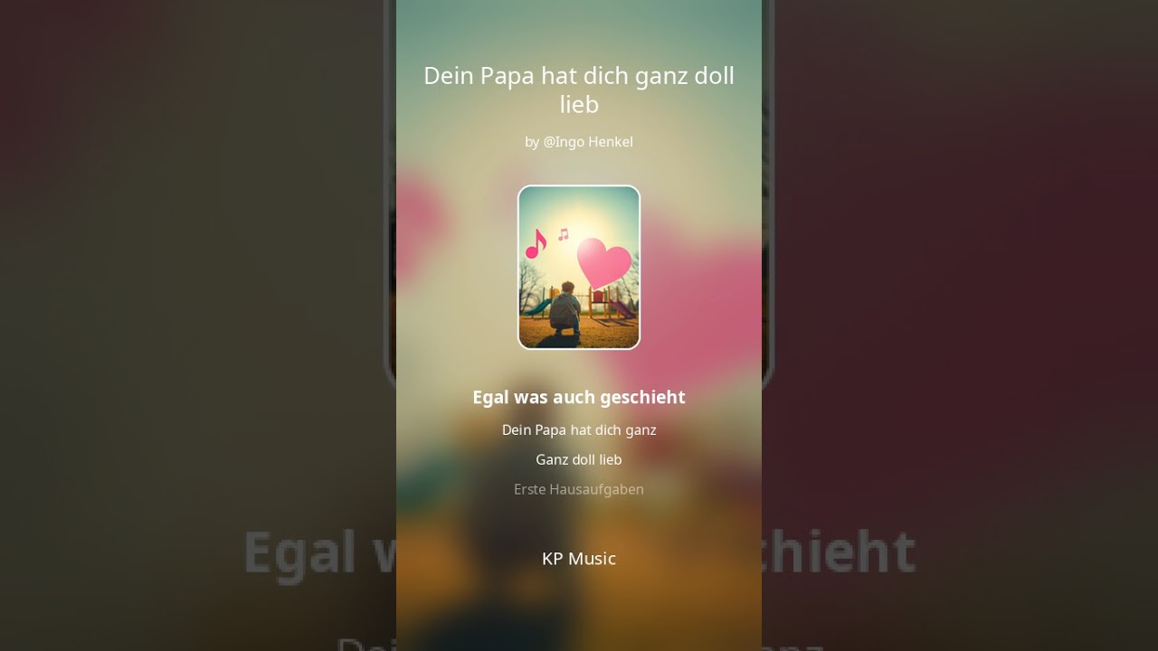 Dein Papa hat dich ganz doll lieb 