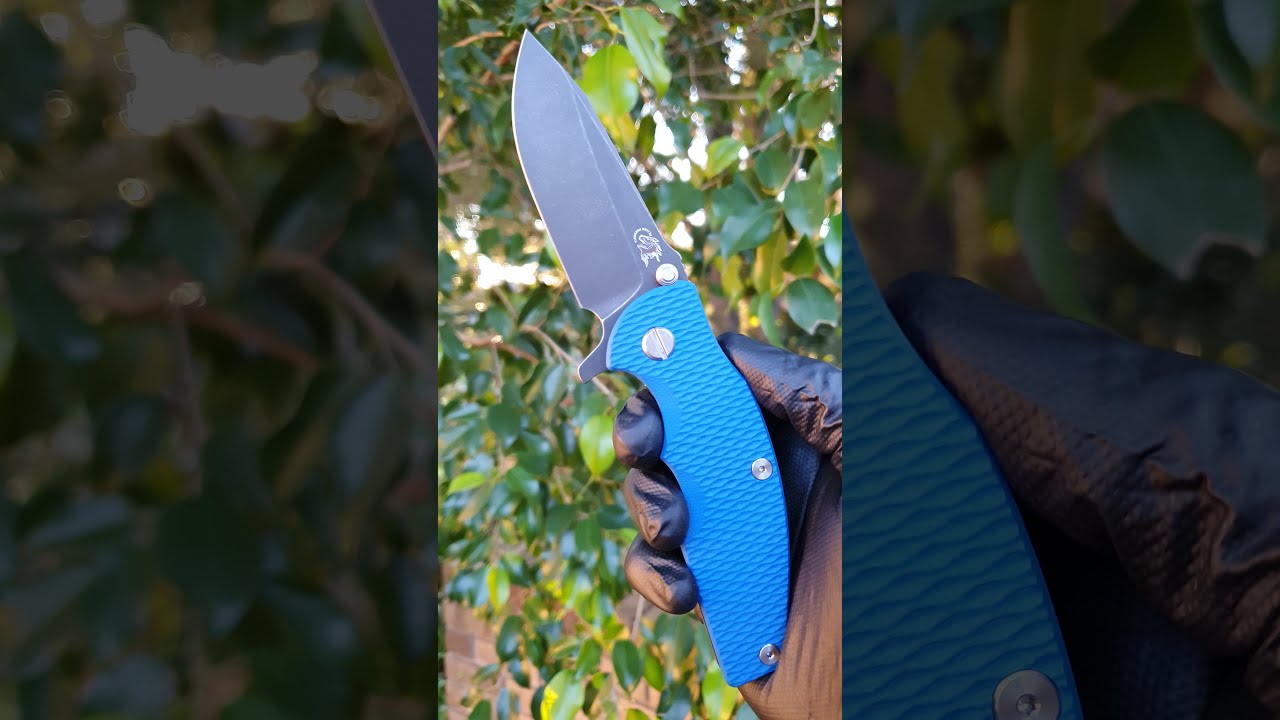 Hinderer Jurassic Spearpoint - Battle Black Blue G10 - Magna Knives