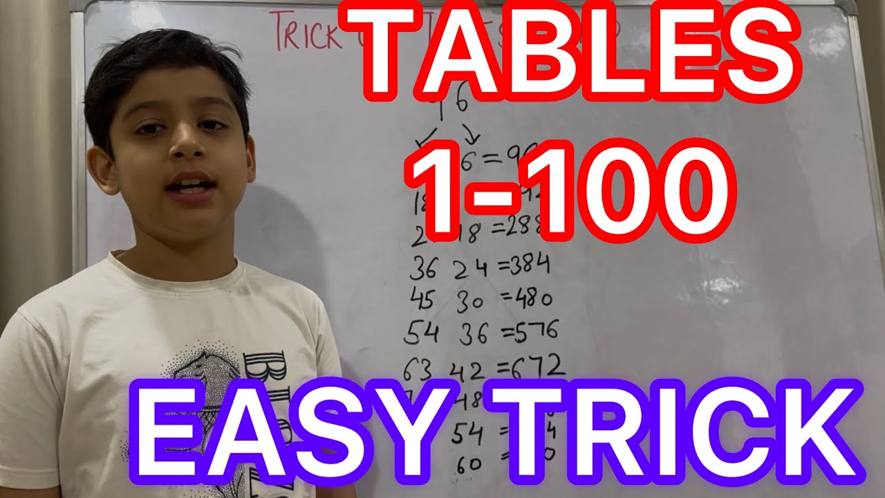 Table yaad karne ka trick | Trick of tables 1-100😍| Tables trick 1-100 ...