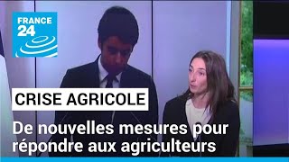 Attal annonce une nouvelle batterie de mesures pour tenter de calmer la colère des agriculteurs