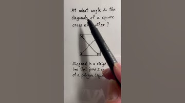 At what angle do the diagonals of a square cross each other?