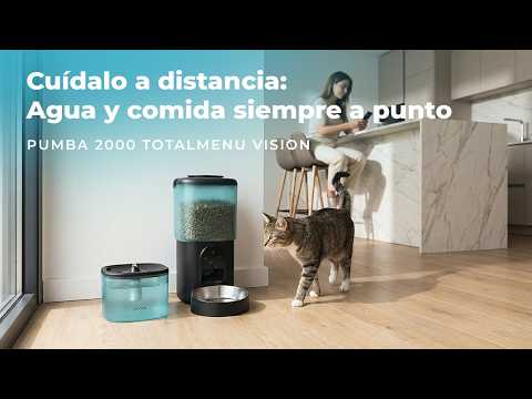 Comedero de 4,5L y bebedero de 2,5L para mascotas Pumba 2000 TotalMenu Vision Pack ,automático y APP