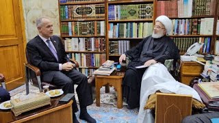 خلال لقائه بمبعوث اممي.. ممثل السيستاني يدعو لتكثيف الجهد الإنساني في غـ ـزة ودعم العراق بملف المياه