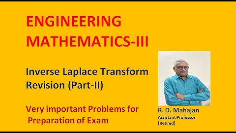 Inverse Laplace Transform  Revision (Part-2) I Engineering Mathematics-III