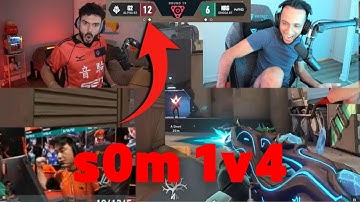 Valorant Streamers React to NRG s0m 1v4 Clutch to Save the Game