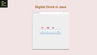 Digital watch in java screenshot 2