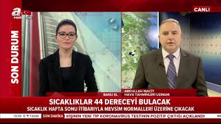 Hafta Sonu Sıcaklıklar 44 Dereceyi Bulacak Afrika Sıcakları Geliyor A Haber A Haber