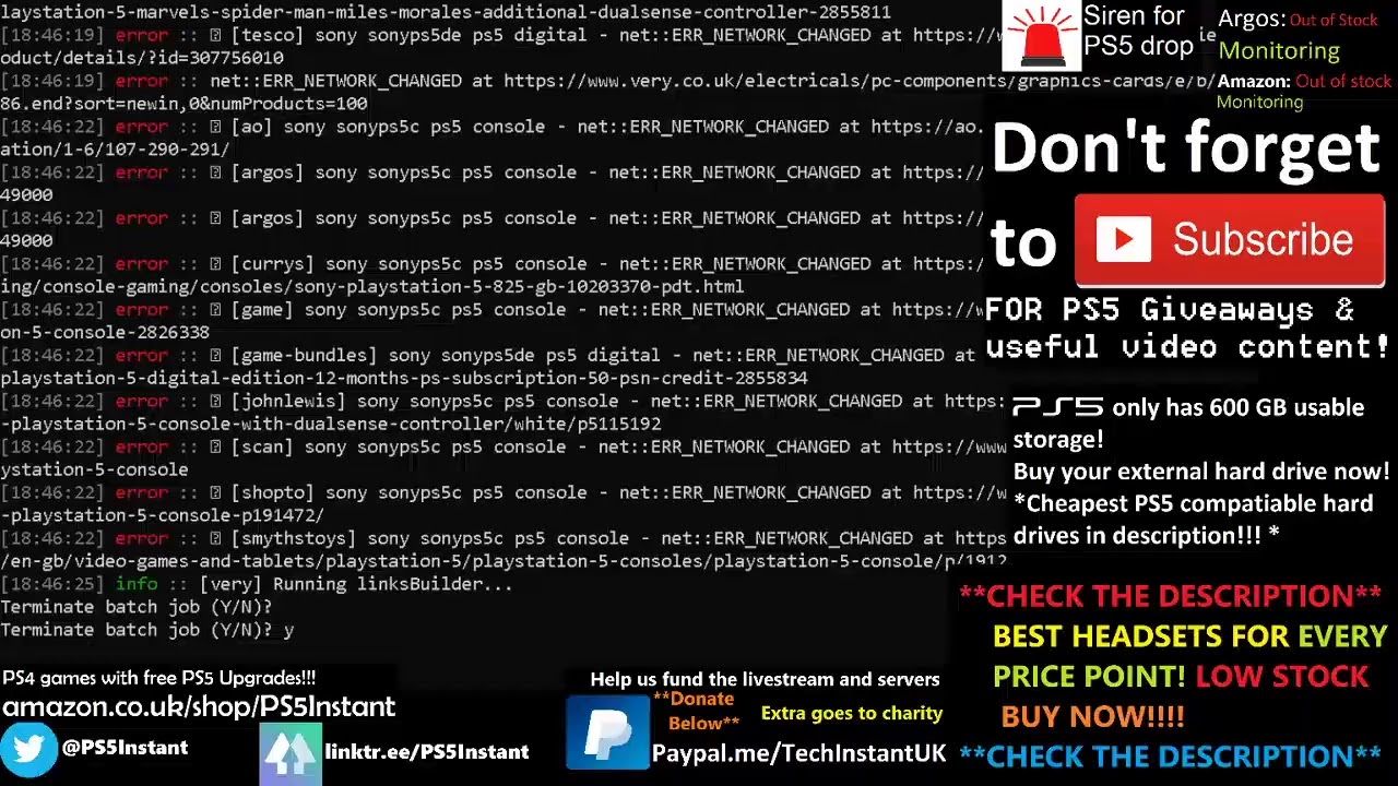 PS5 LIVE Stock Stream (UK) GAME, ARGOS, AMAZON, CURRYS, VERY, ARGOS, JOHN LEWIS,  AO,  BT & More