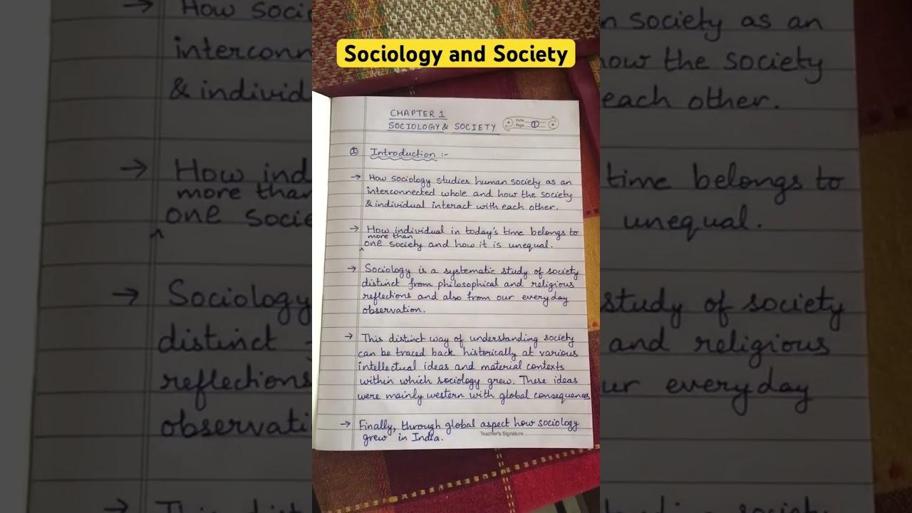 Society and Sociology 