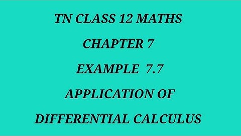 TN 12th maths chapter 7 example 7.7