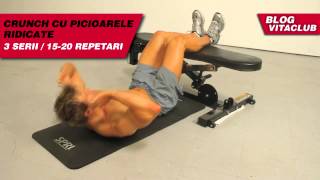 Exercitii Abdomen - Crunch Cu Picioarele Ridicate